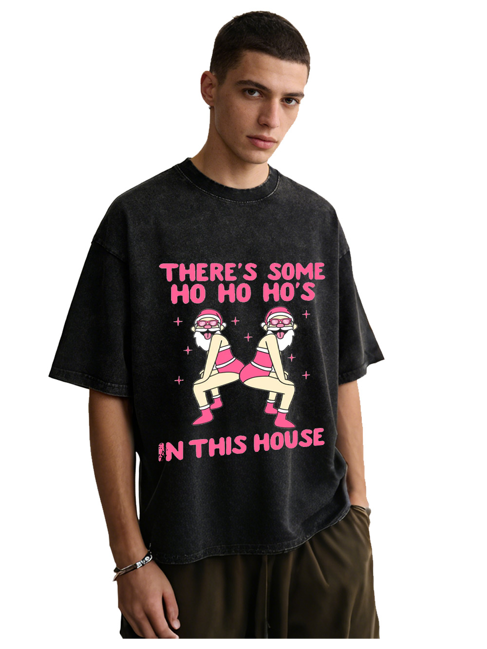 Ho Ho Hos In the House Washed Tshirt