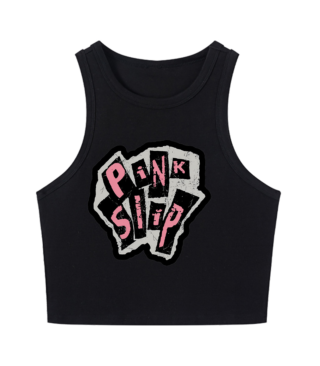 Pink Slip Y2K Crop Tank Top