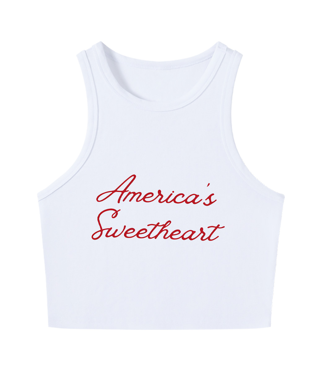 America's Sweetheart Y2K Crop Tank Top