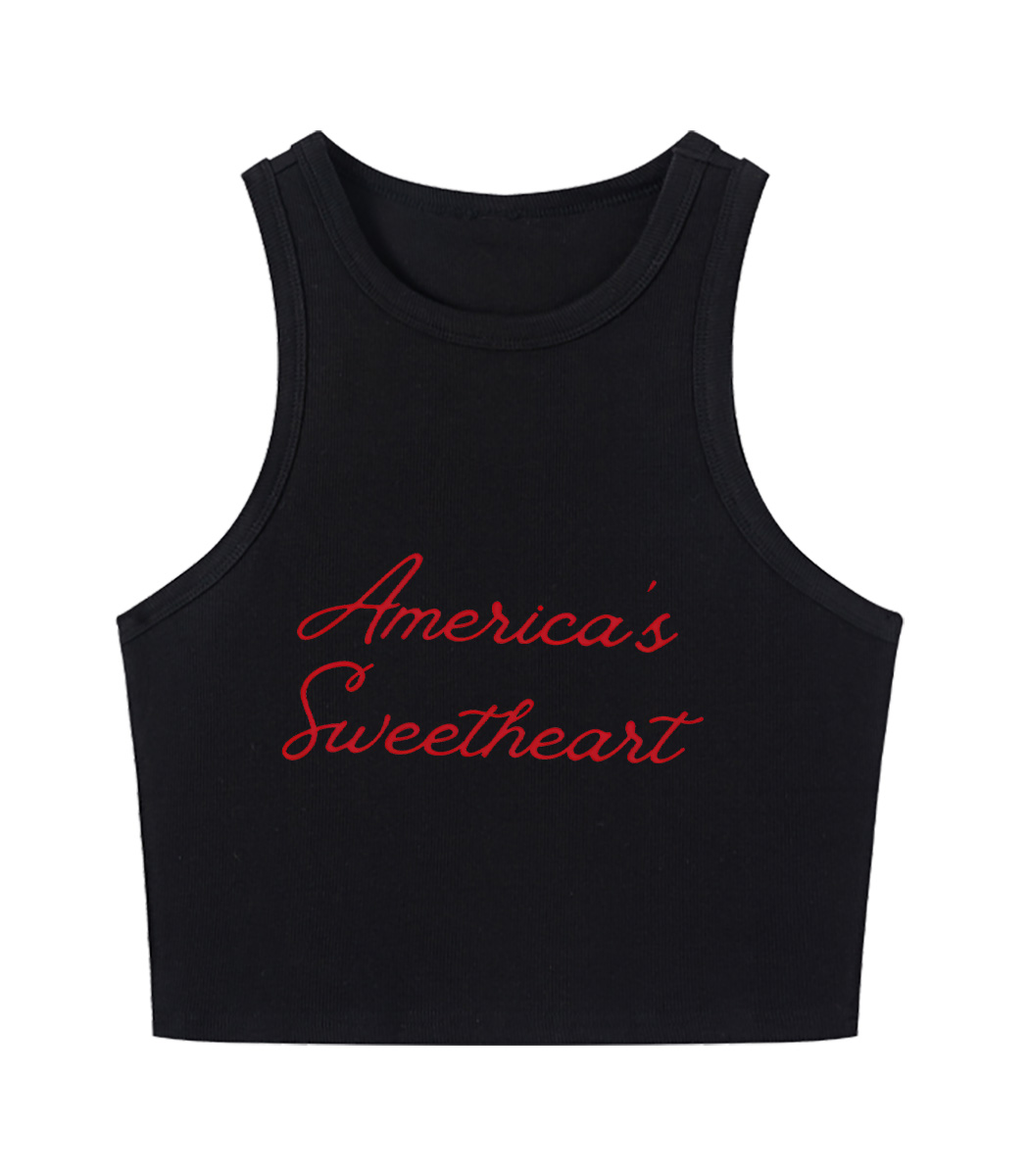 America's Sweetheart Y2K Crop Tank Top