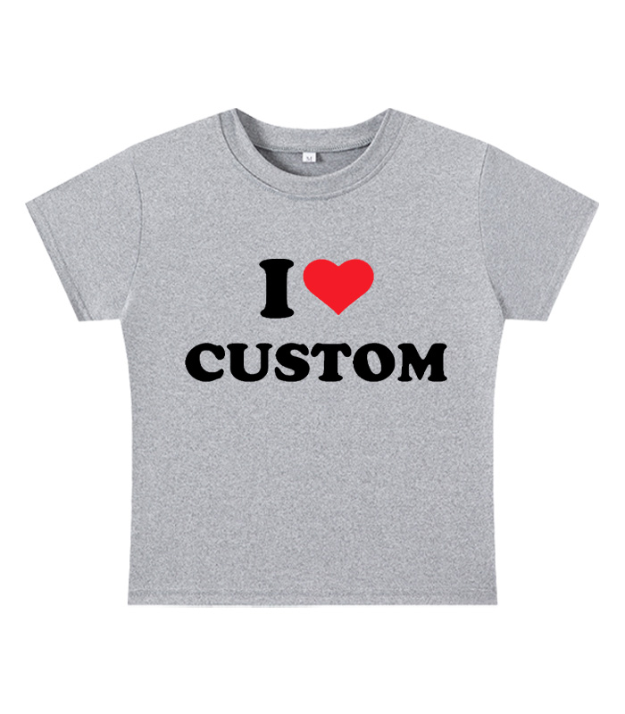 I Love Custom Y2K Baby Tee