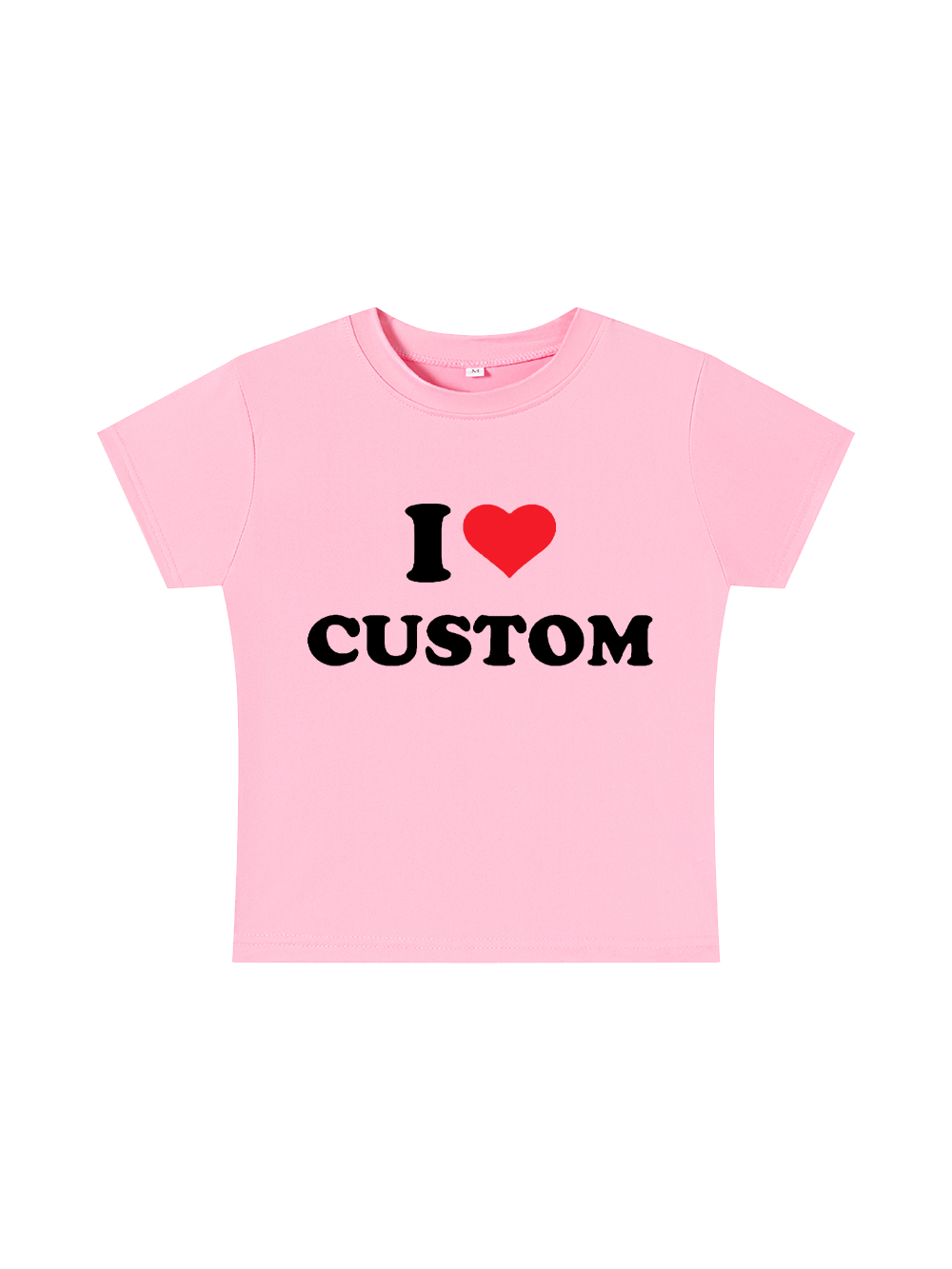 I Love Custom Y2K Baby Tee