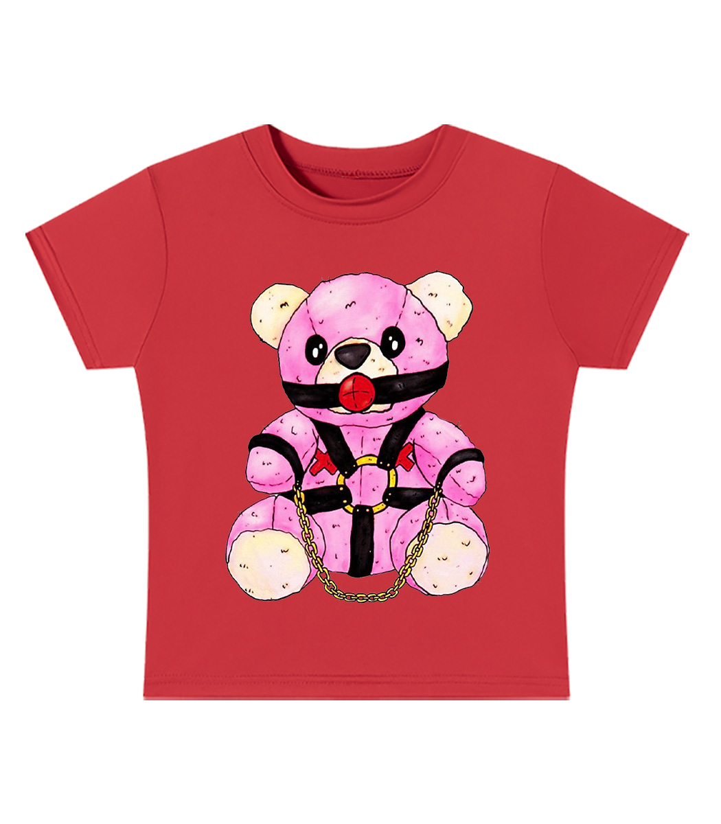 Bondage Bear Y2K Baby Tee