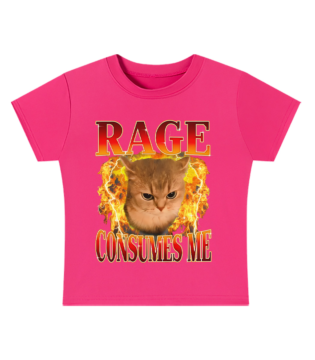 Rage Consumes Me Y2K Baby Tee