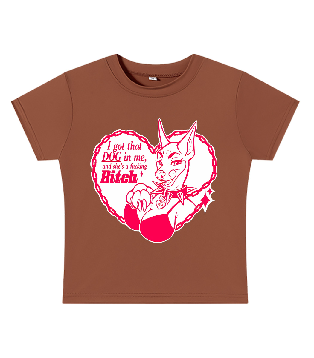 Heart Of A Bad Bitch Y2K Baby Tee