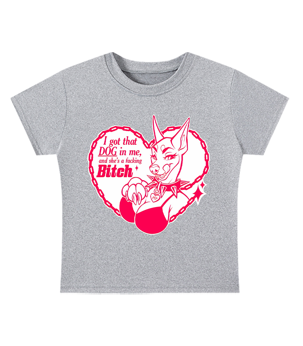 Heart Of A Bad Bitch Y2K Baby Tee
