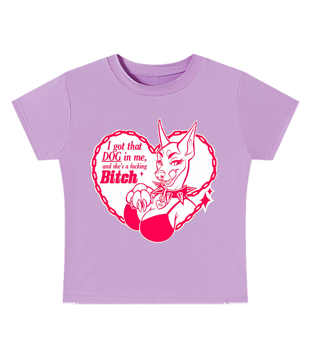 Heart Of A Bad Bitch Y2K Baby Tee