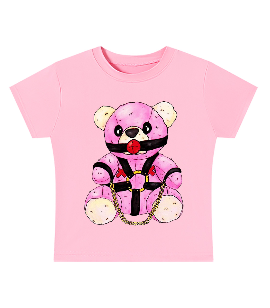 Bondage Bear Y2K Baby Tee