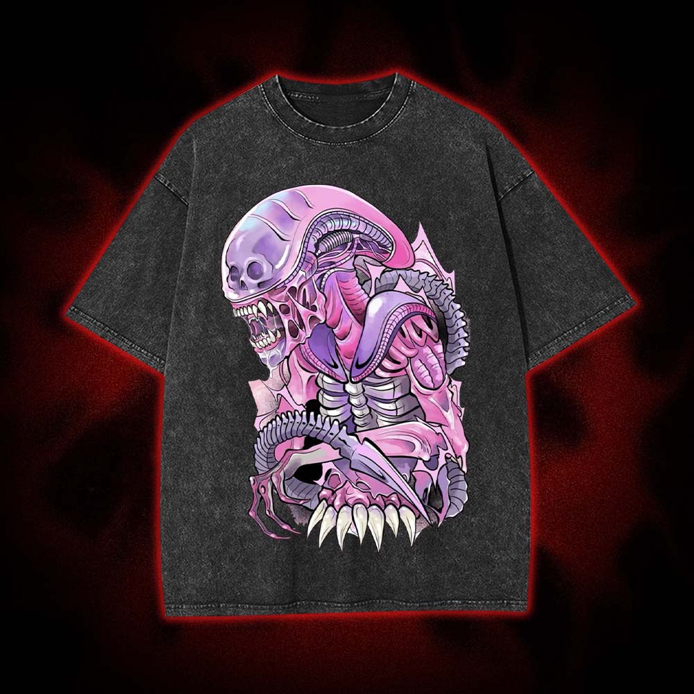 Pink Xenomorph Washed Tshirt