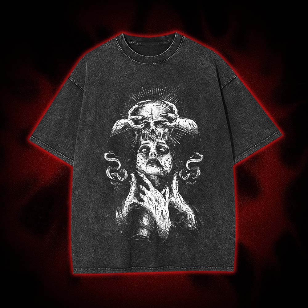 Veiled in Shadows Washed Tshirt