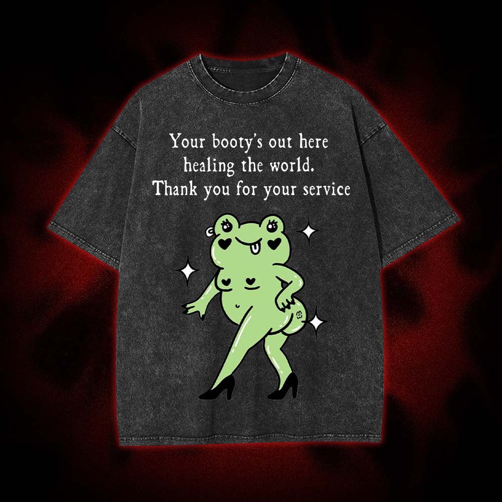 Booty Healing the World Washed Tshirt