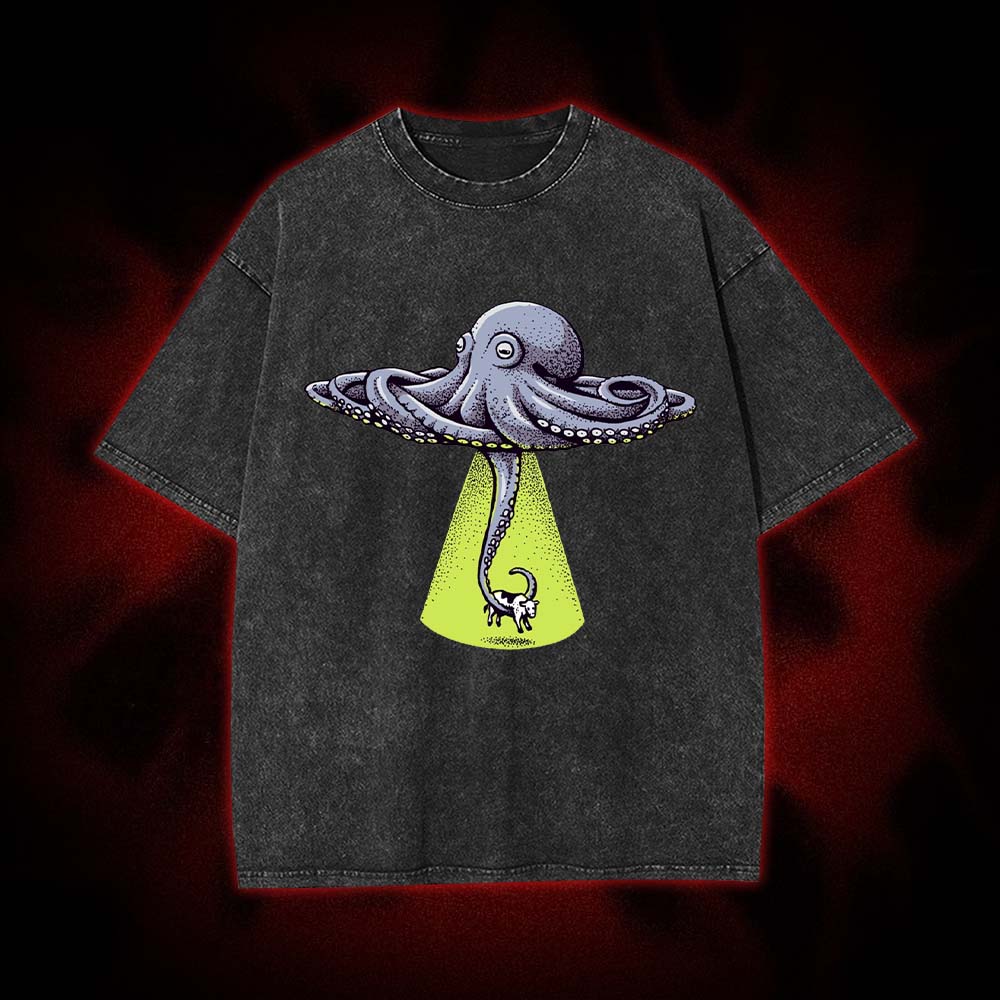 UFOctopus Washed Tshirt