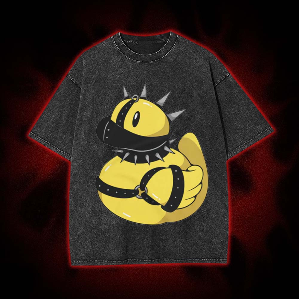 Spiked Bondage Duck Washed Tshirt