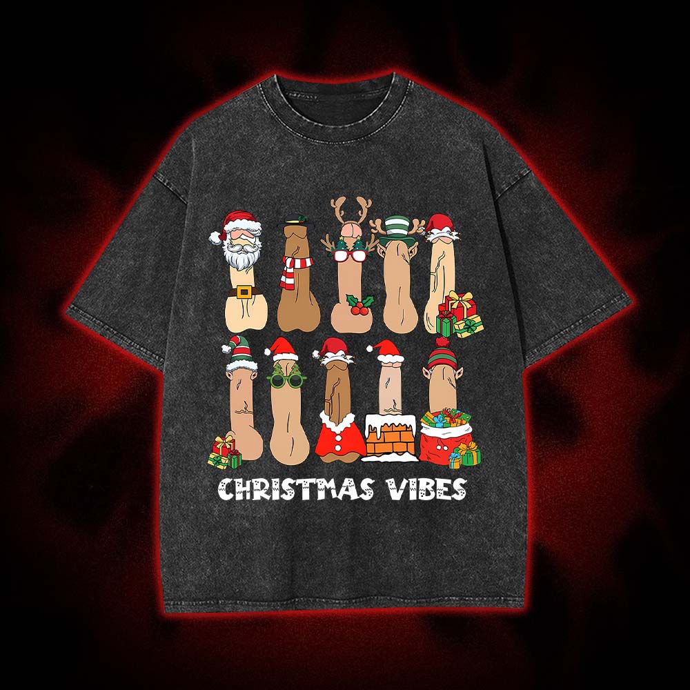 Christmas Vibes Washed Tshirt