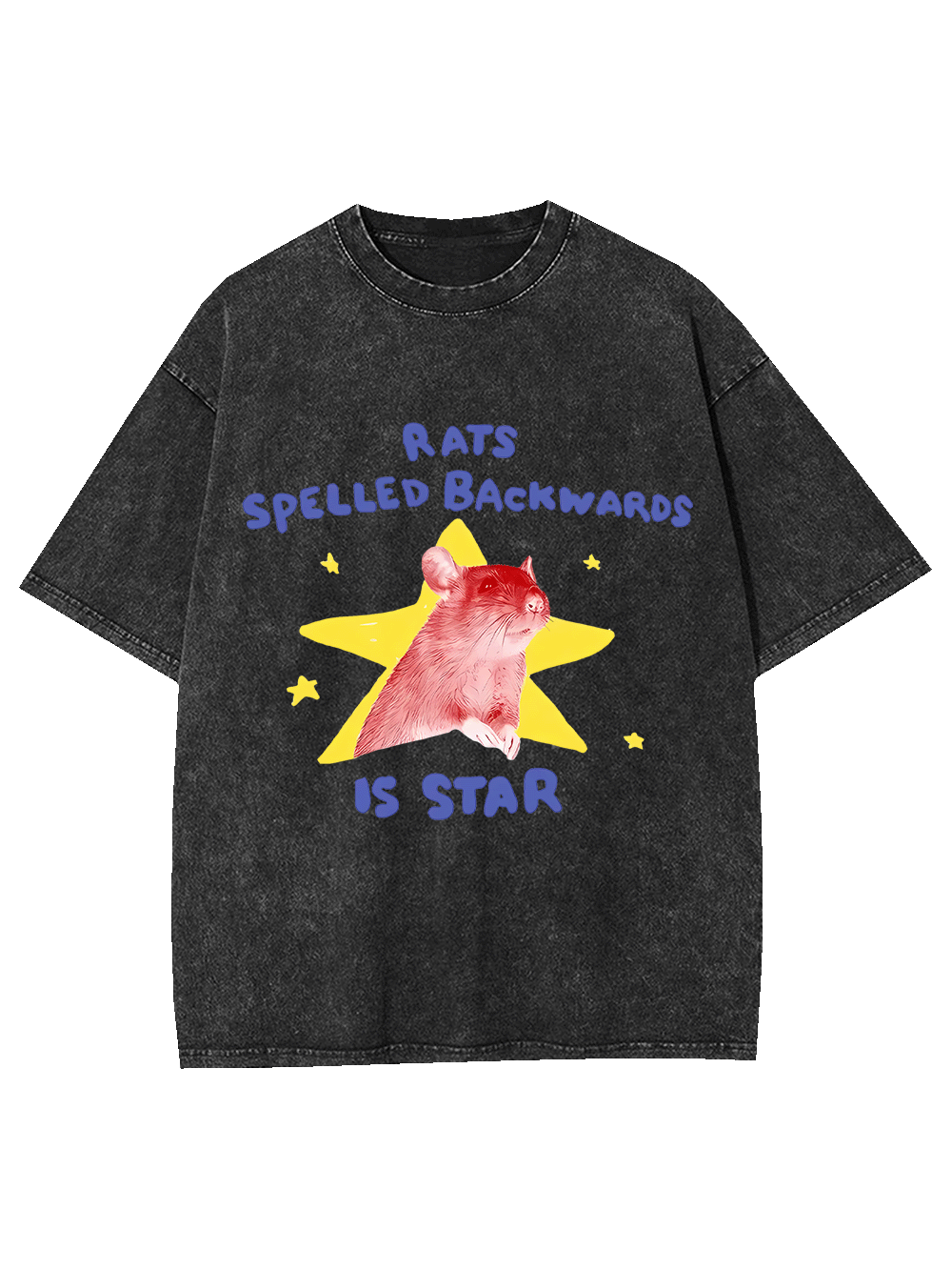 Rats Spelled Backwards Is Star Washed Tshirt