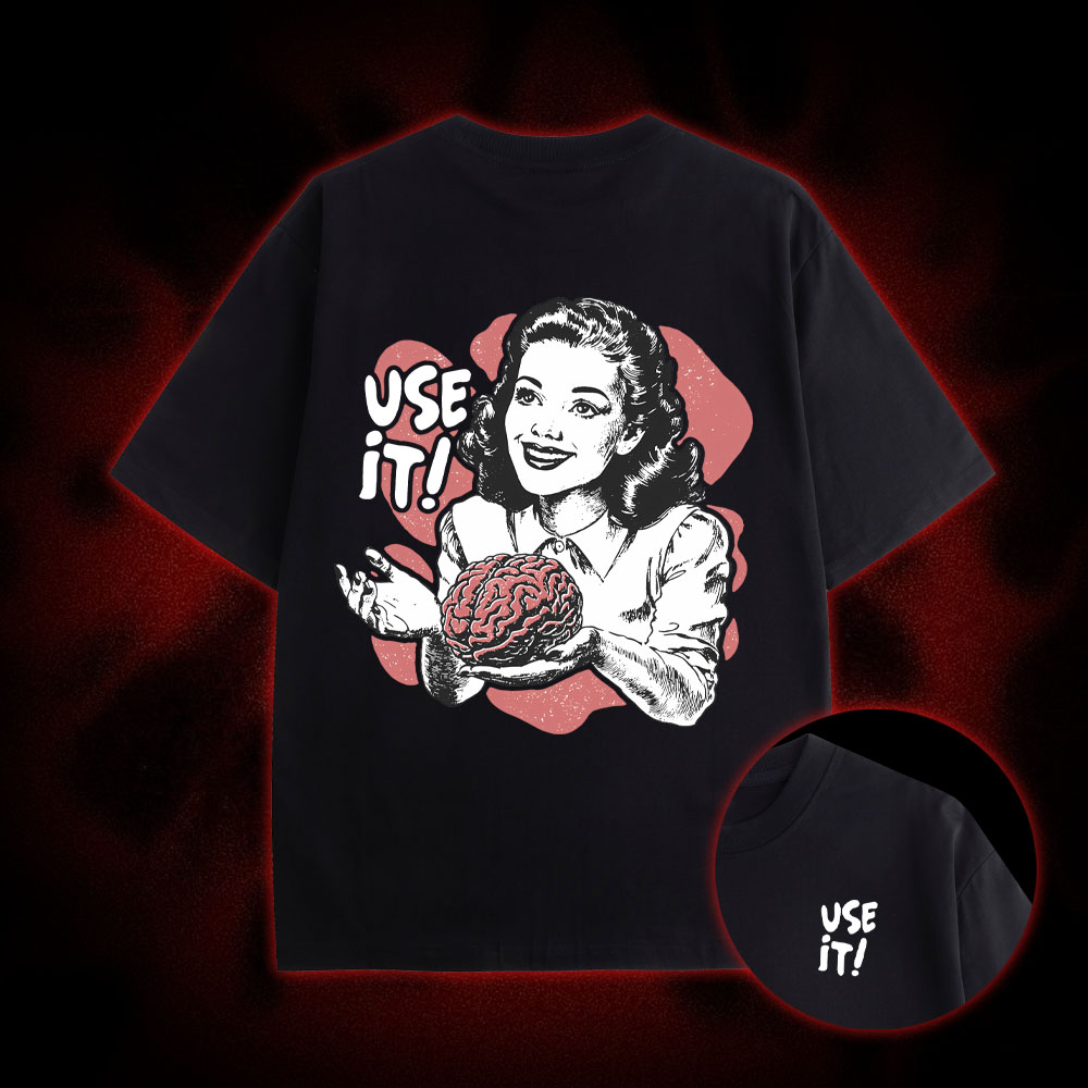 Use It! Double Sided Print Washed Tshirt