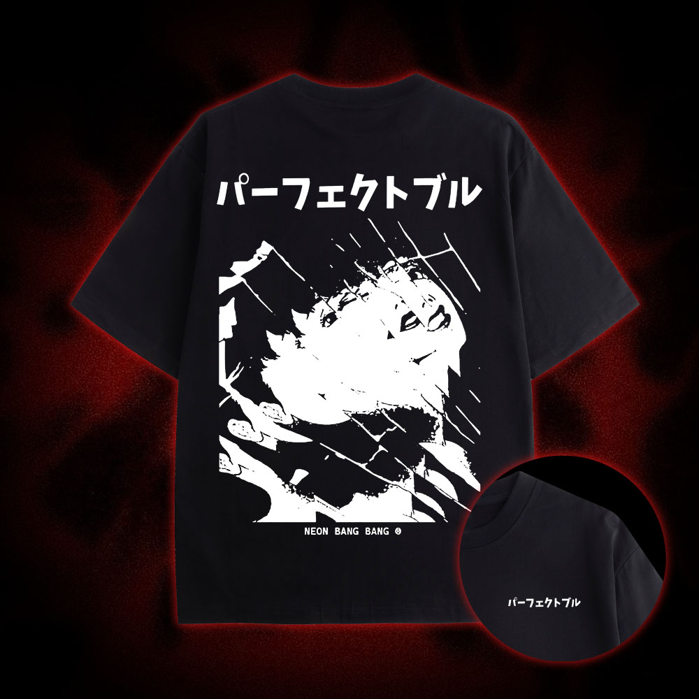 Fractured Reflections Double Sided Print Washed Tshirt