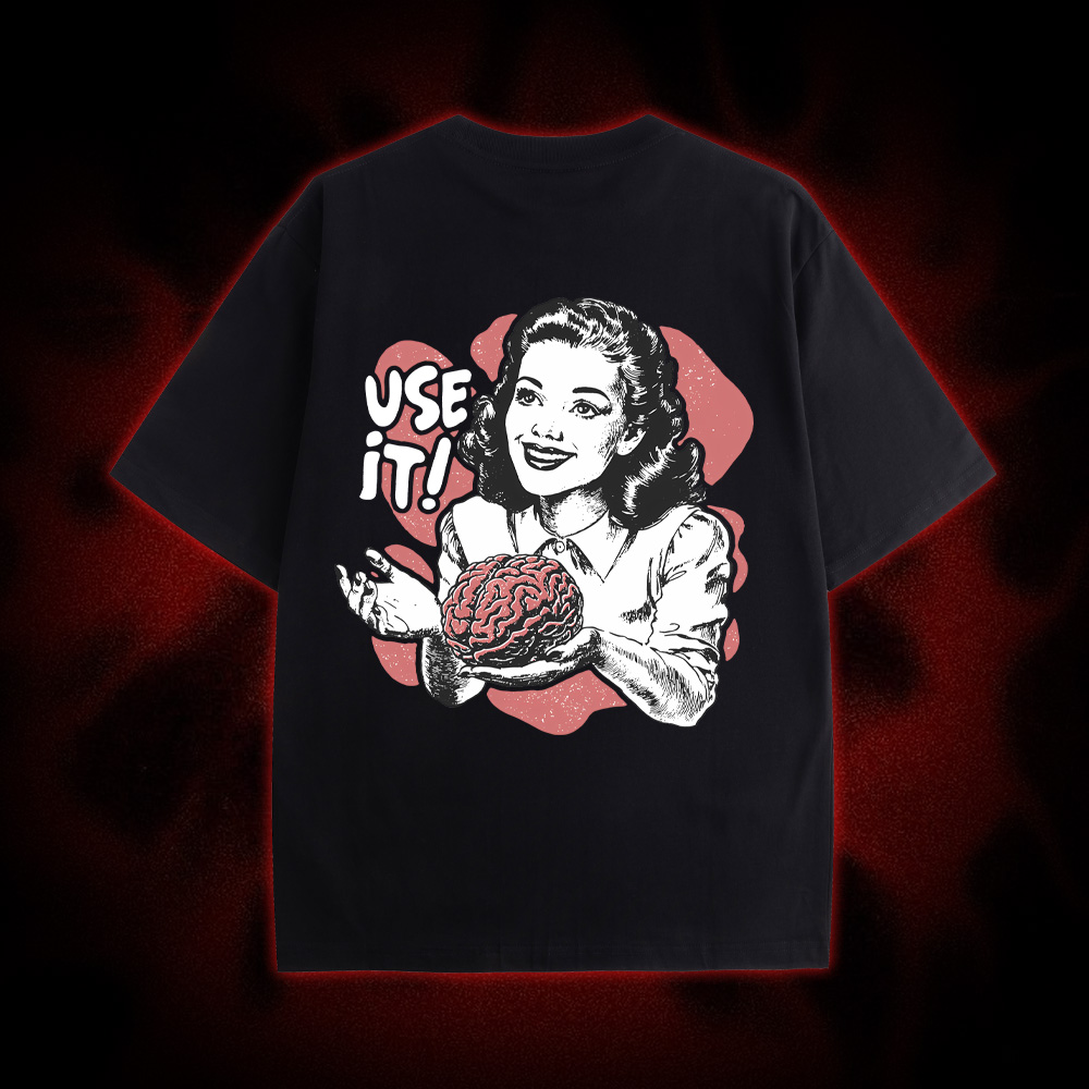 Use It! Double Sided Print Washed Tshirt