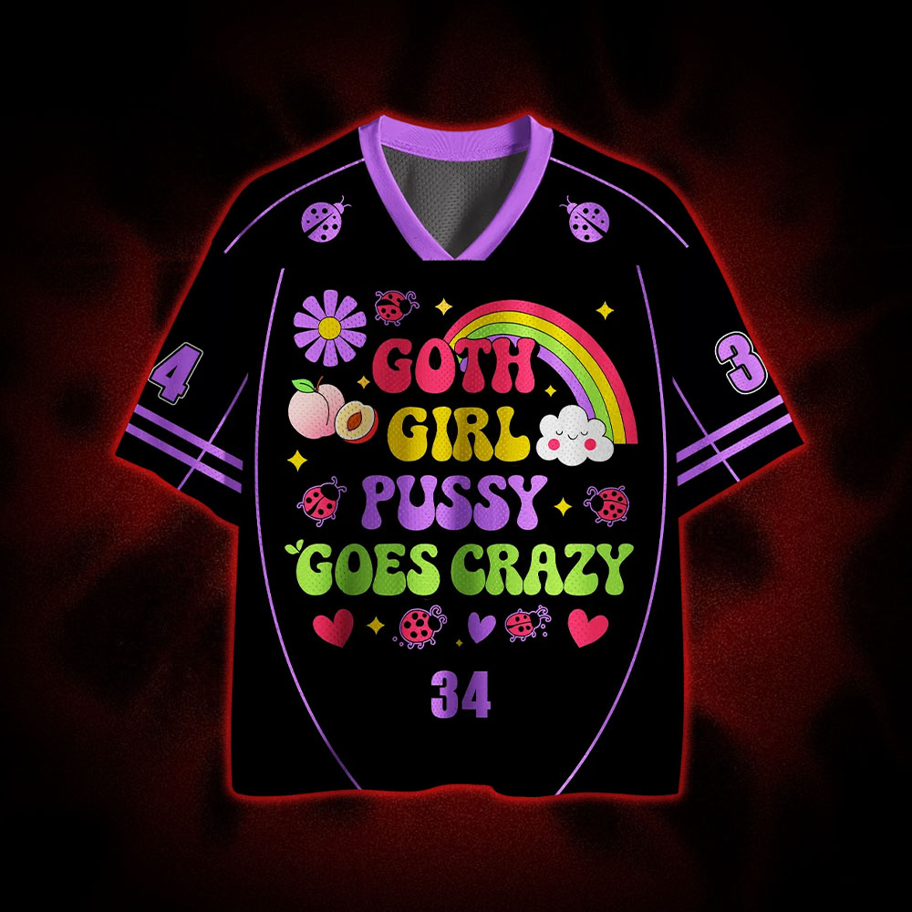 Goth Girl Pussy Goes Crazy Mesh Jersey