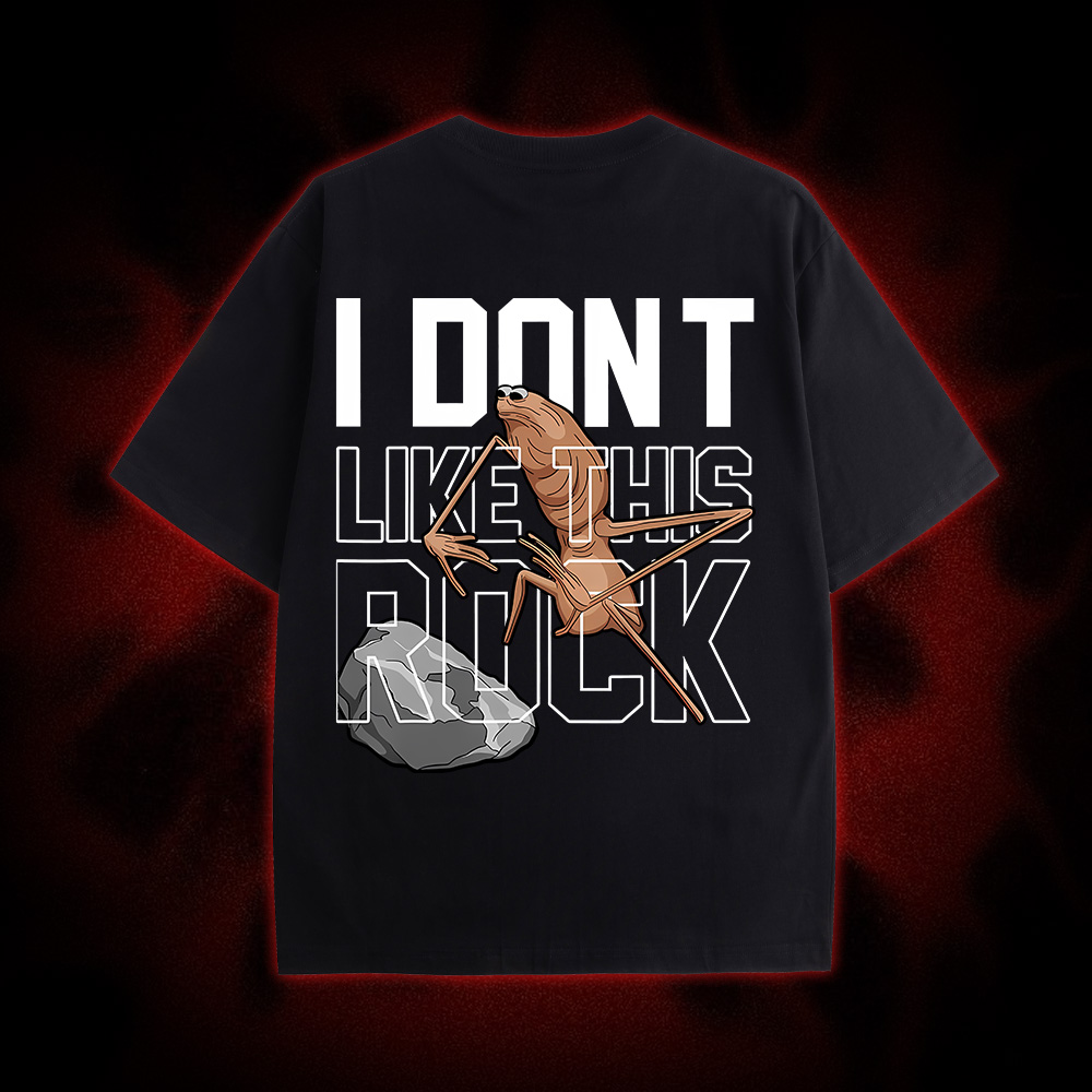 I Don't Like This Rock Double Sided Print Washed Tshirt
