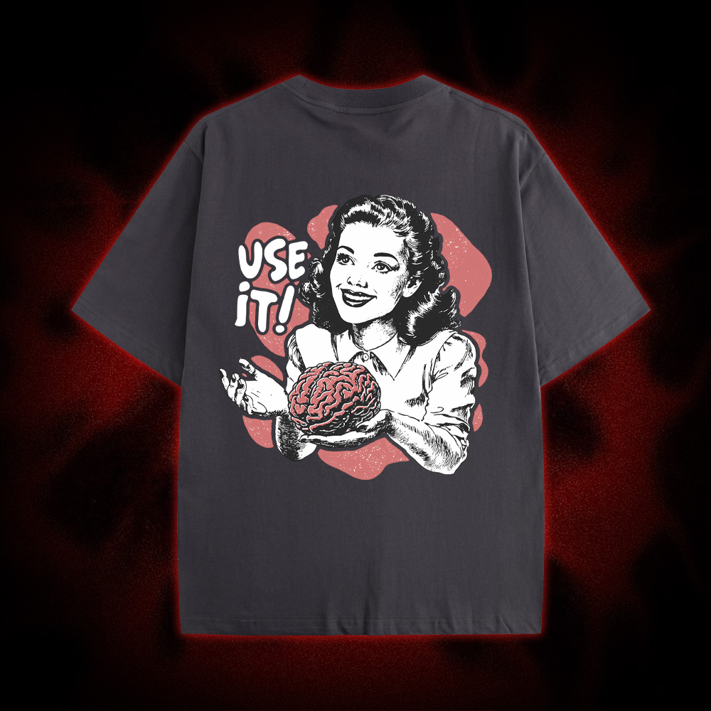 Use It! Double Sided Print Washed Tshirt