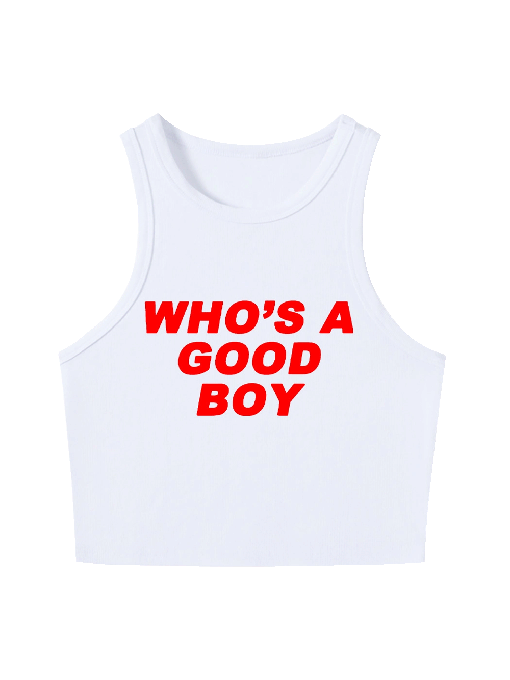 Who's A Good Boy Crop Tank Top