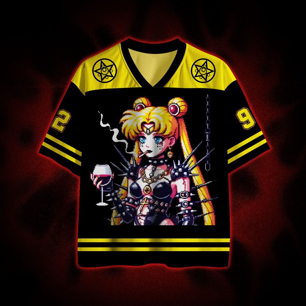 Punk Moon Washed Tshirt Mesh Jersey