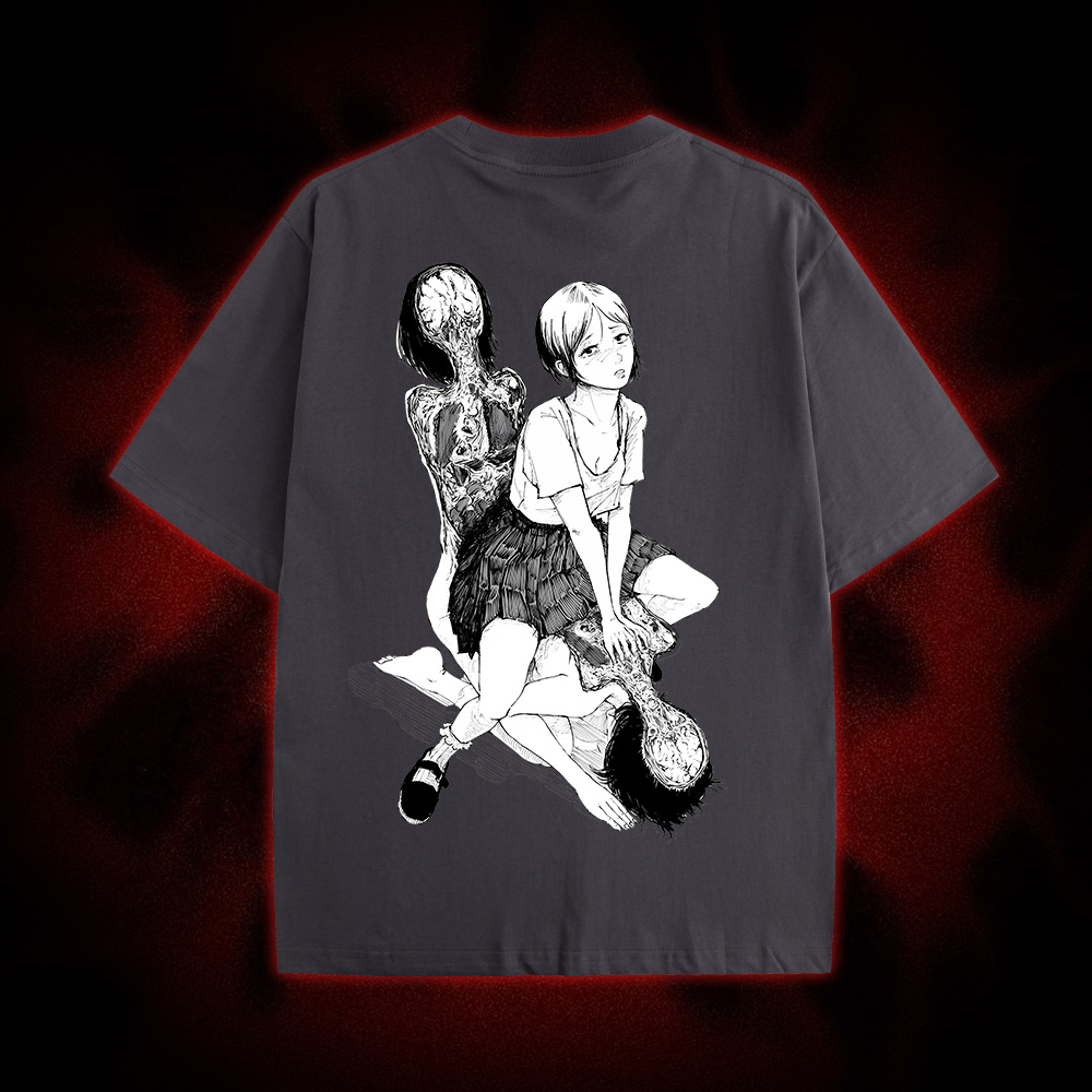 Flesh Blossom Double Sided Print Washed Tshirt