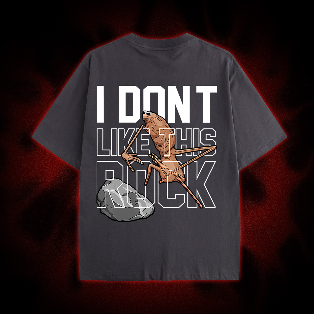I Don't Like This Rock Double Sided Print Washed Tshirt