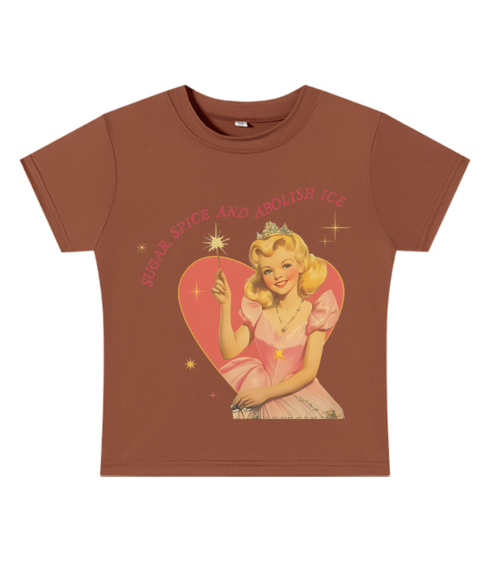 Suger, Spice And Abolish Ice Y2K Baby Tee