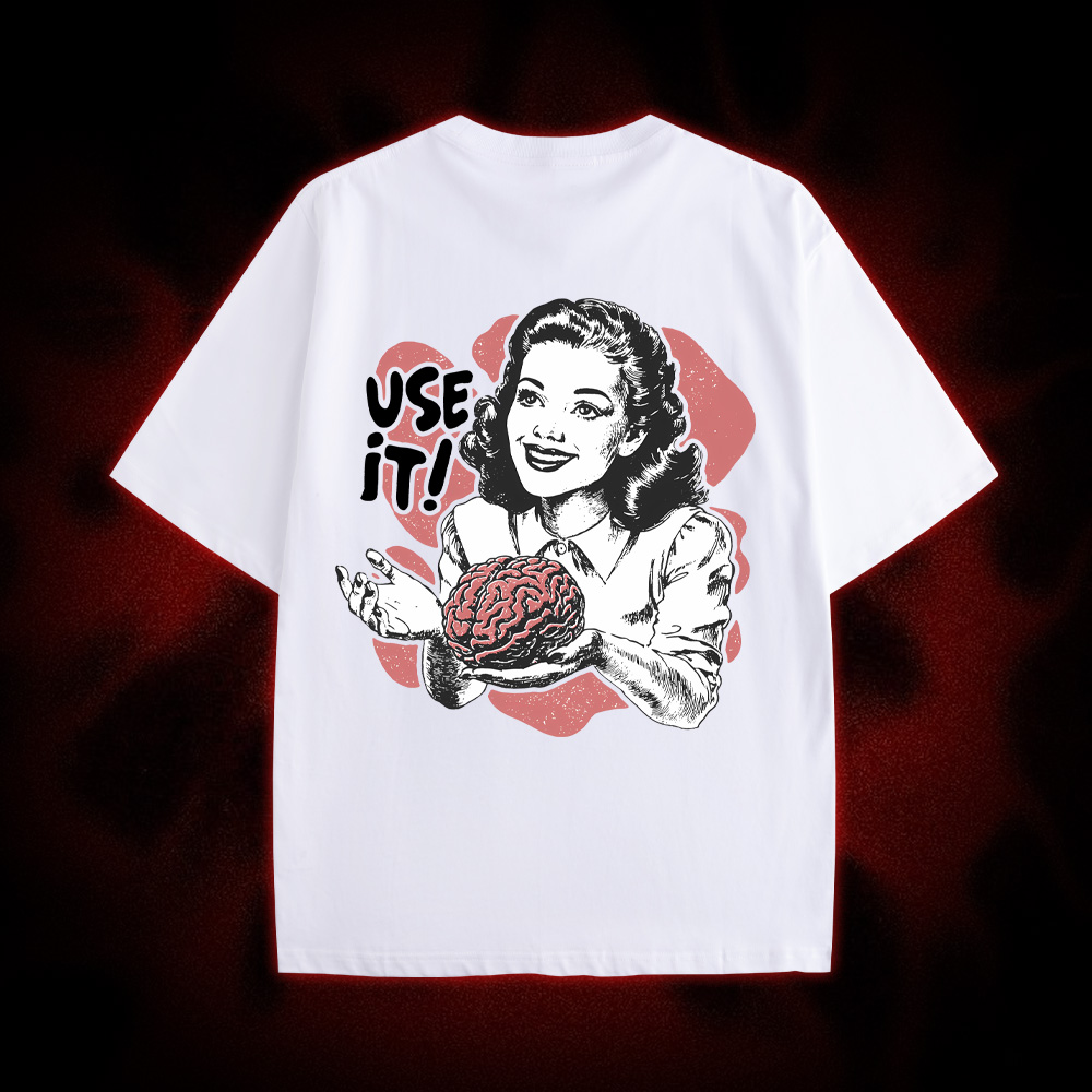 Use It! Double Sided Print Washed Tshirt