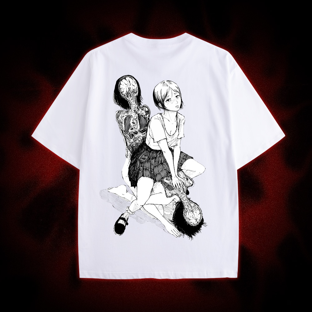 Flesh Blossom Double Sided Print Washed Tshirt