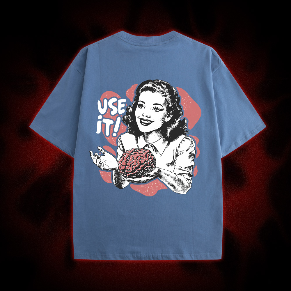 Use It! Double Sided Print Washed Tshirt