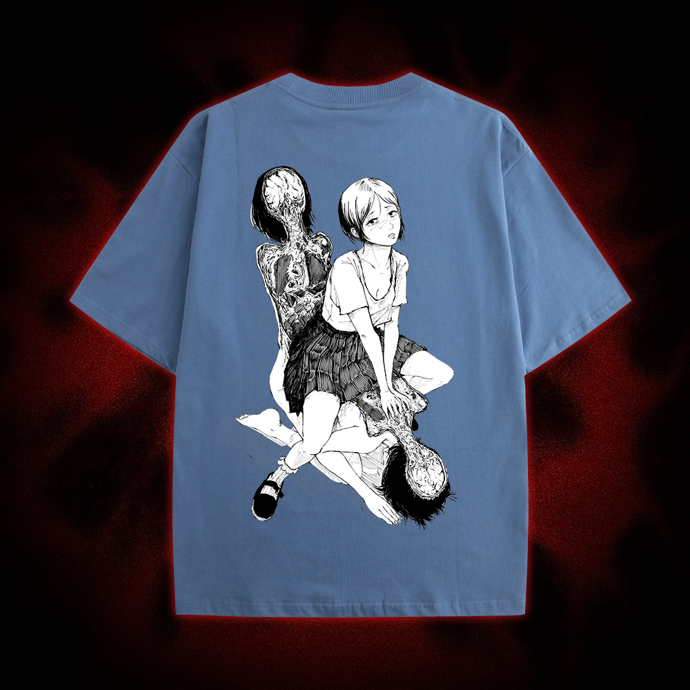 Flesh Blossom Double Sided Print Washed Tshirt