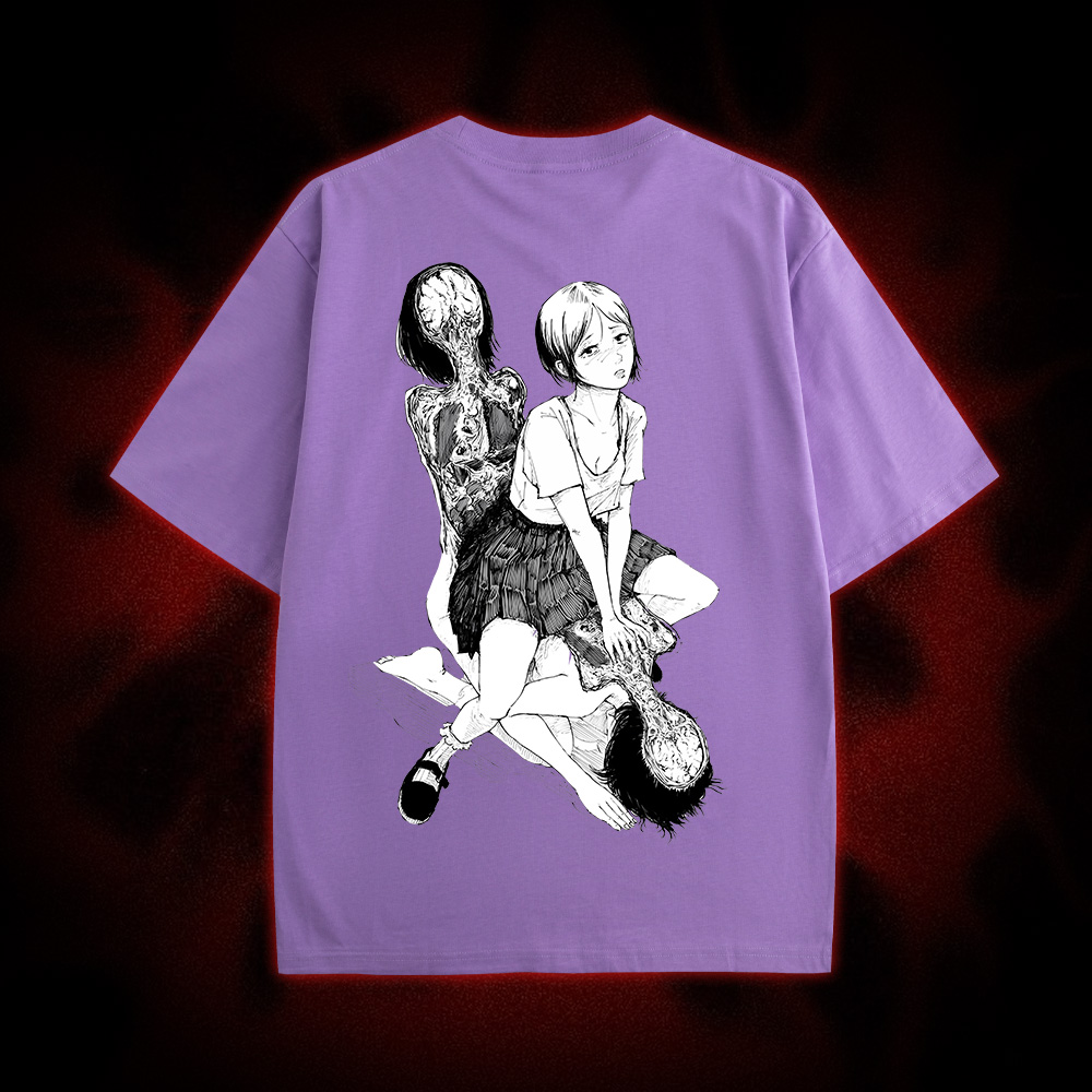 Flesh Blossom Double Sided Print Washed Tshirt