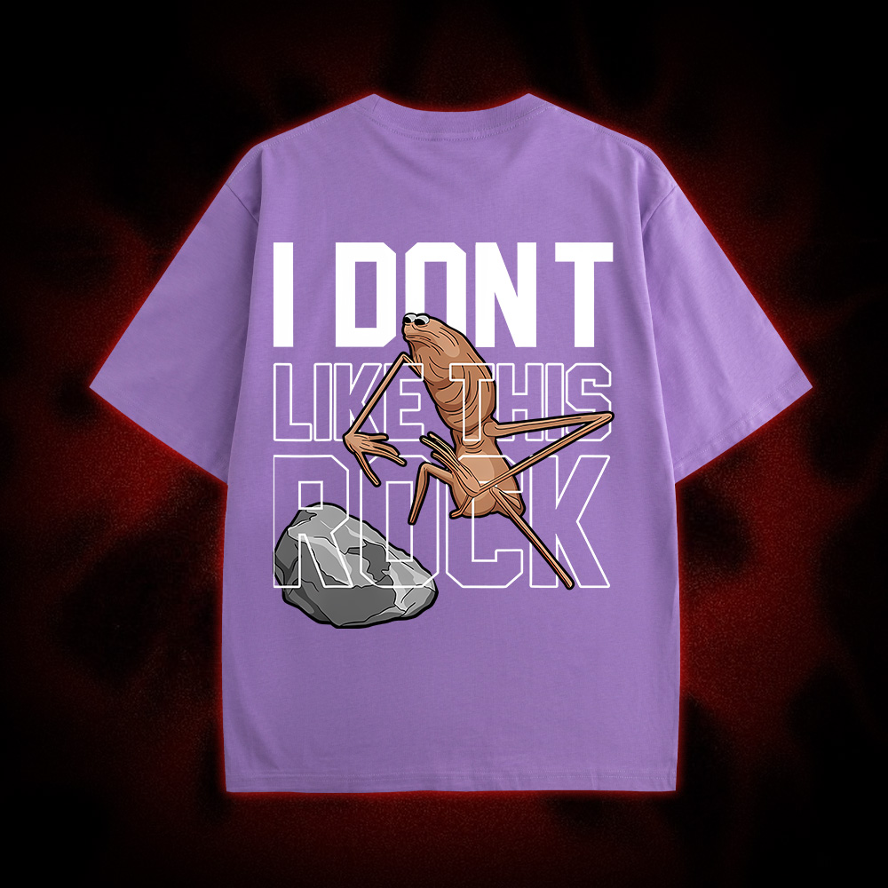 I Don't Like This Rock Double Sided Print Washed Tshirt