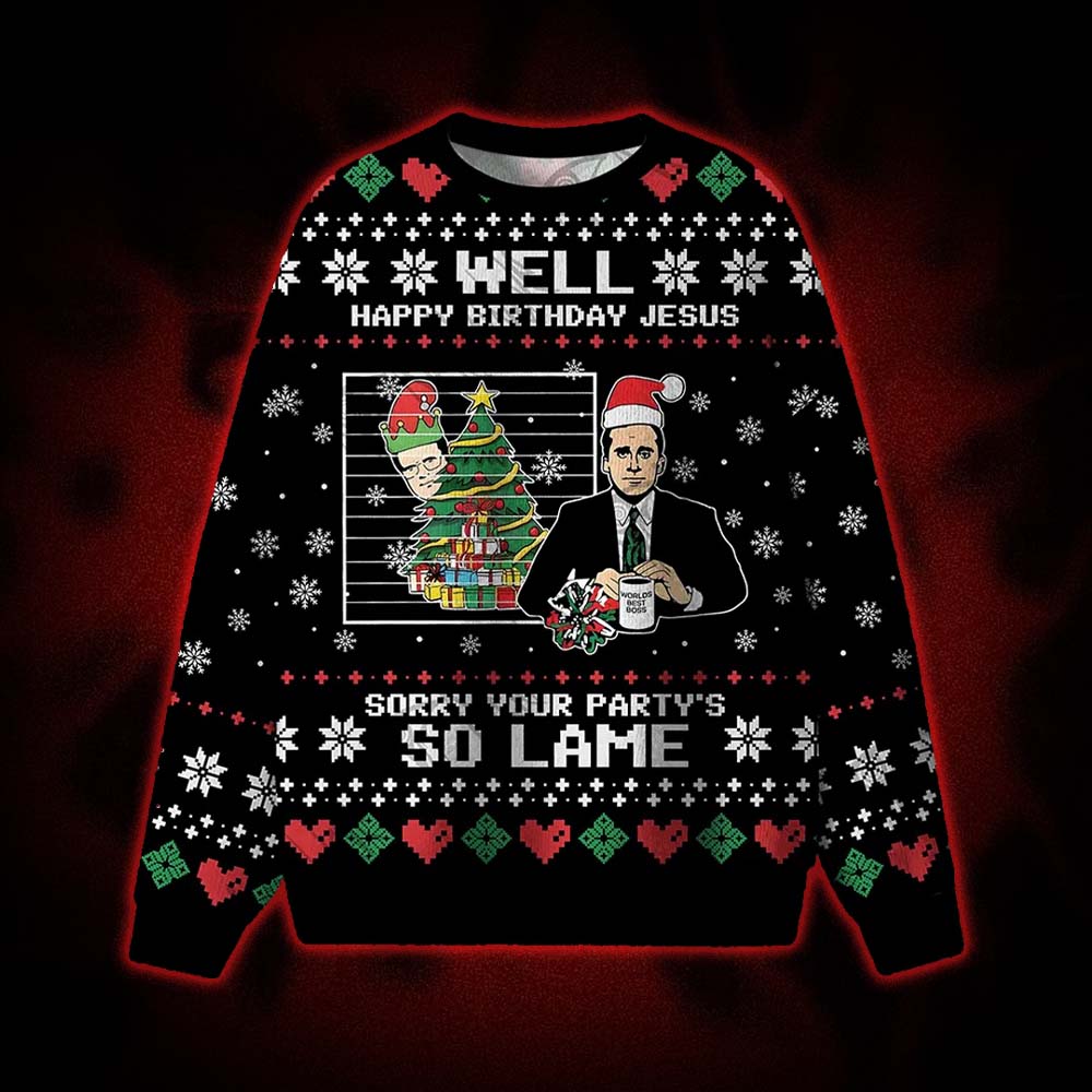 Well Happy Birthday Jesus Ugly Christmas Sweatshirt