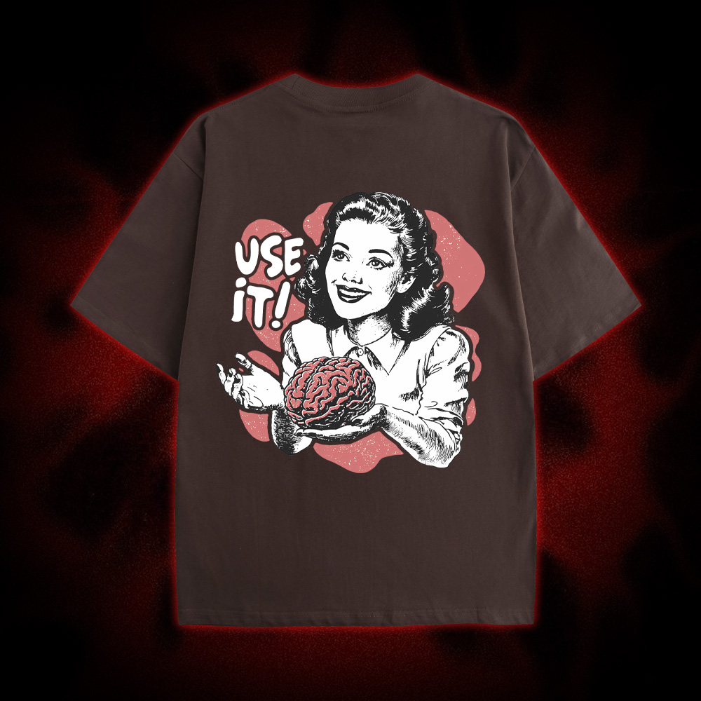 Use It! Double Sided Print Washed Tshirt