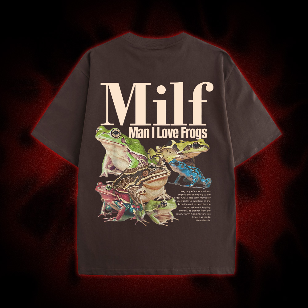 Man I Love Frogs Double Sided Print Washed Tshirt