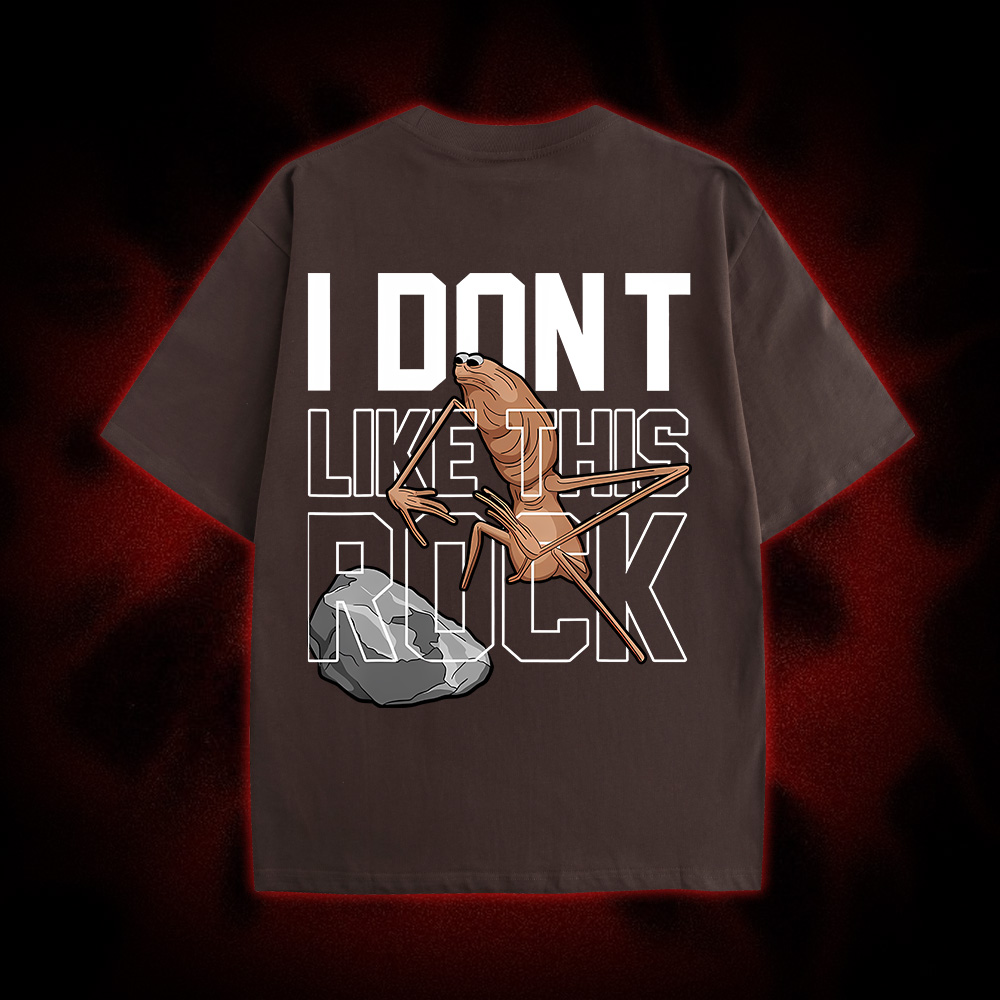 I Don't Like This Rock Double Sided Print Washed Tshirt