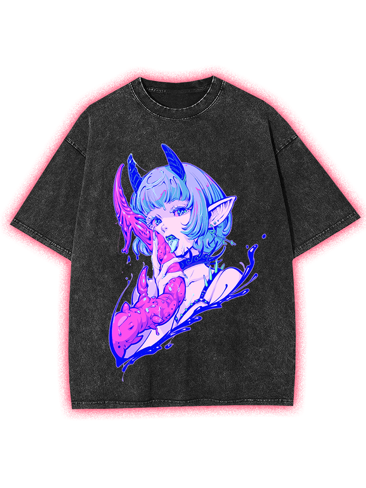 A FANTASY CREATURE WASHED TSHIRT