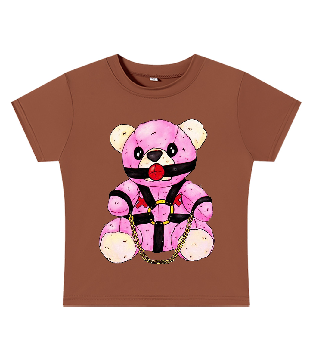 Bondage Bear Y2K Baby Tee