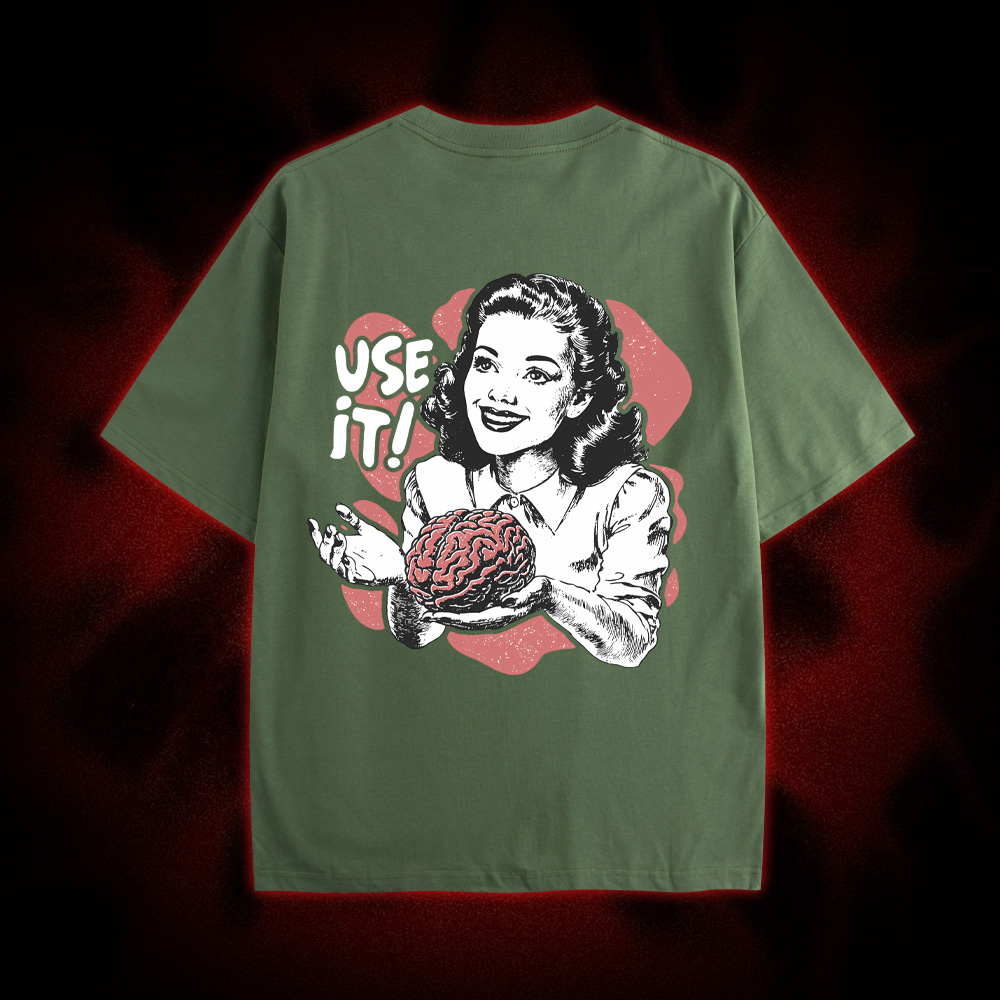 Use It! Double Sided Print Washed Tshirt