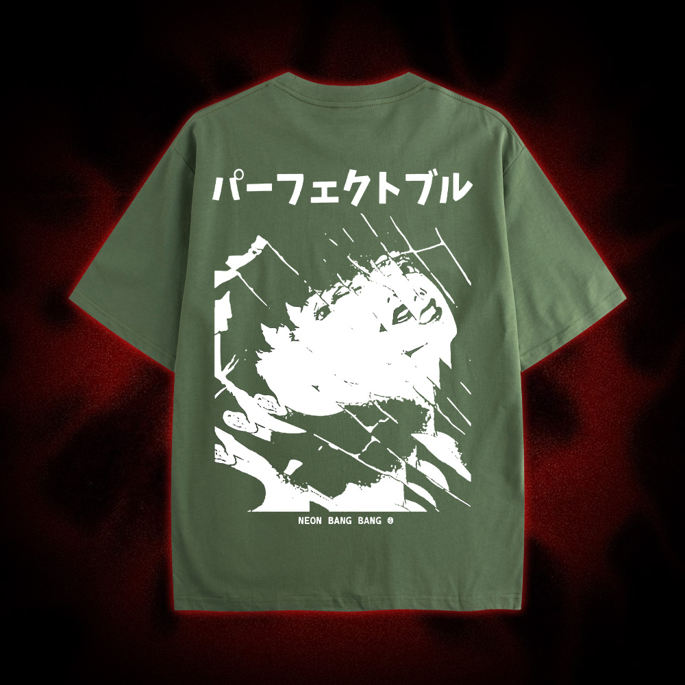 Fractured Reflections Double Sided Print Washed Tshirt