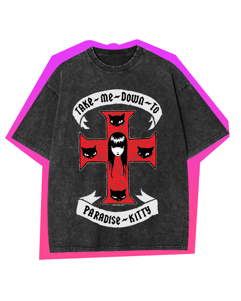 Paradise Kitty Y2k Washed Tee