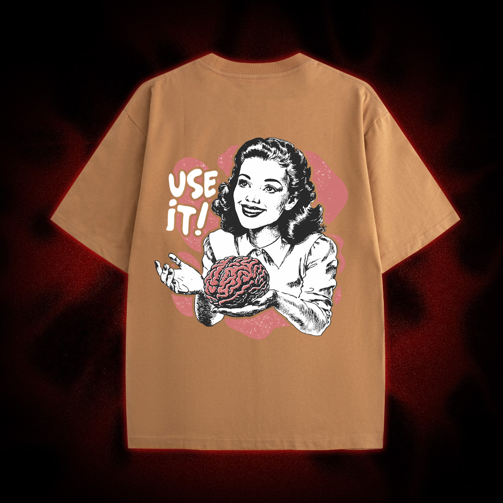 Use It! Double Sided Print Washed Tshirt