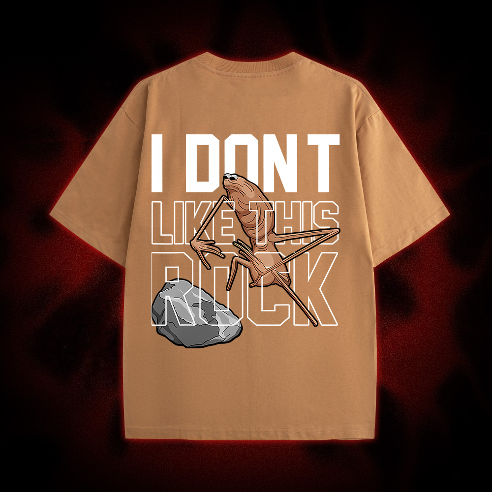 I Don't Like This Rock Double Sided Print Washed Tshirt