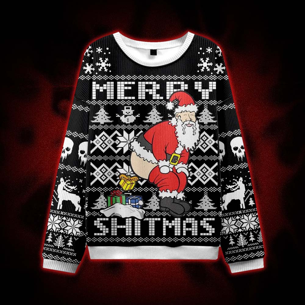 MERRY SHITMAS UGLY CHRISTMAS SWEATSHIRT