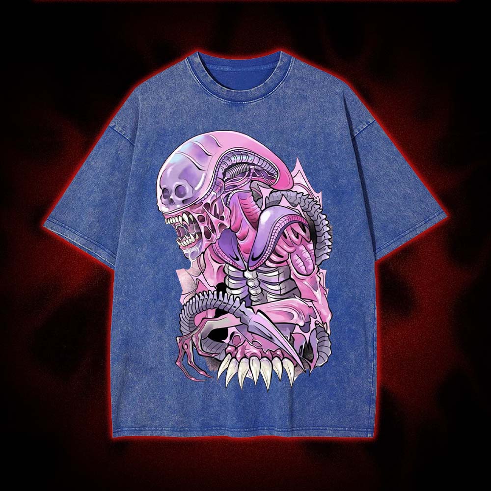 Pink Xenomorph Washed Tshirt