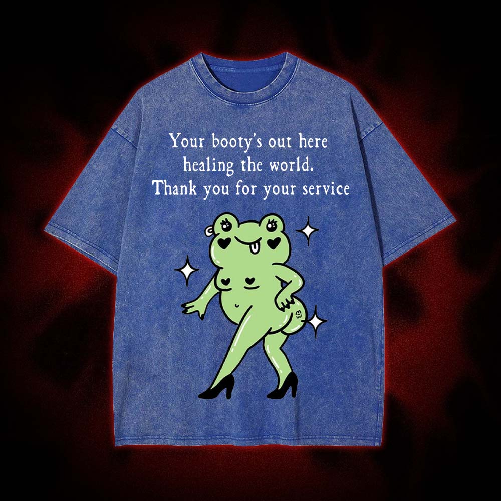 Booty Healing the World Washed Tshirt